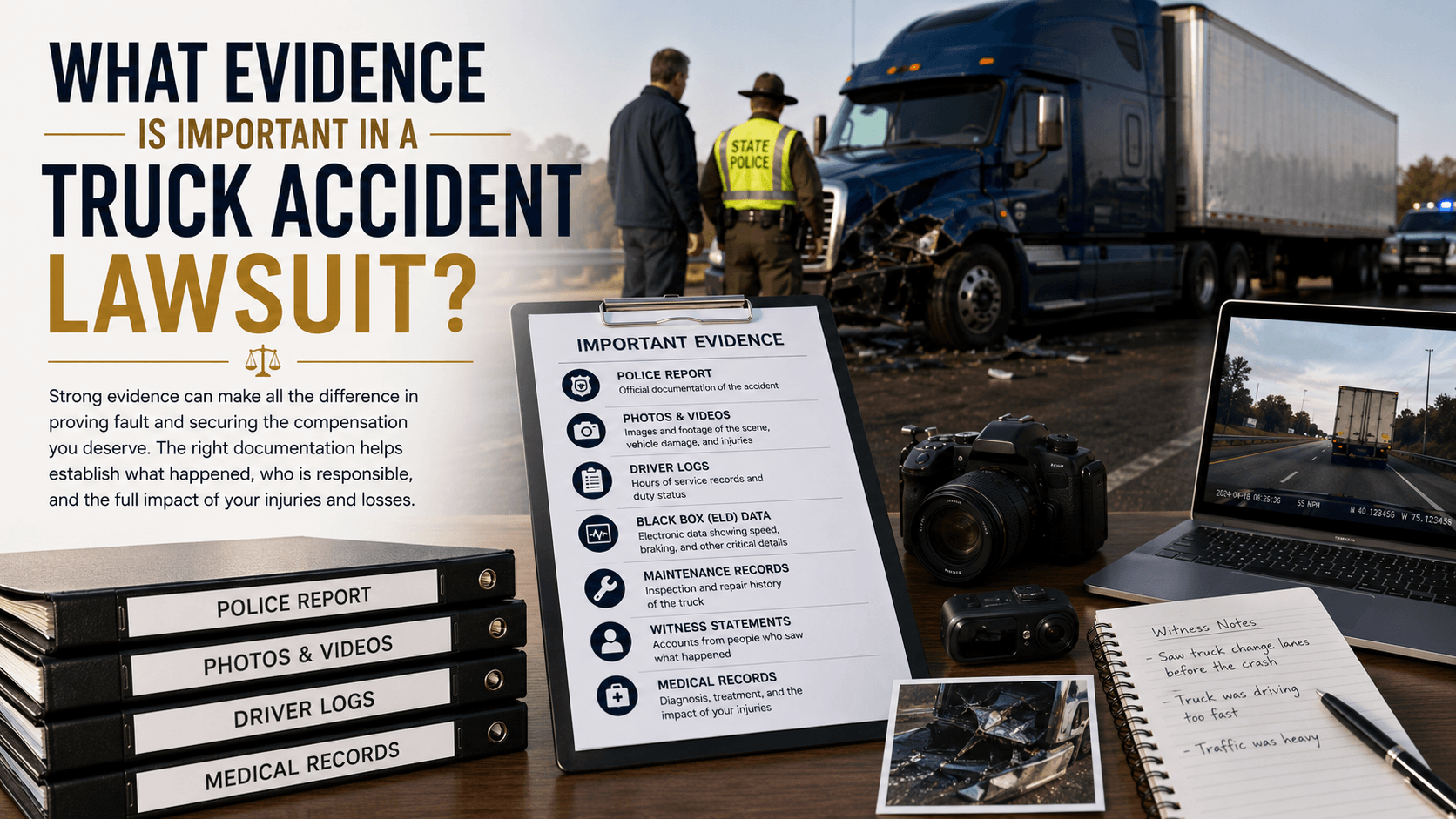 Truck accident evidence